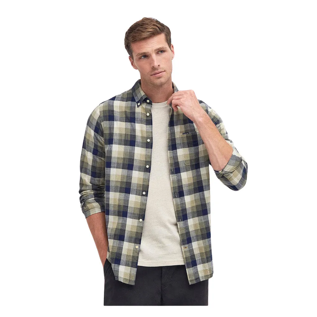 Checked Button-Up Shirt