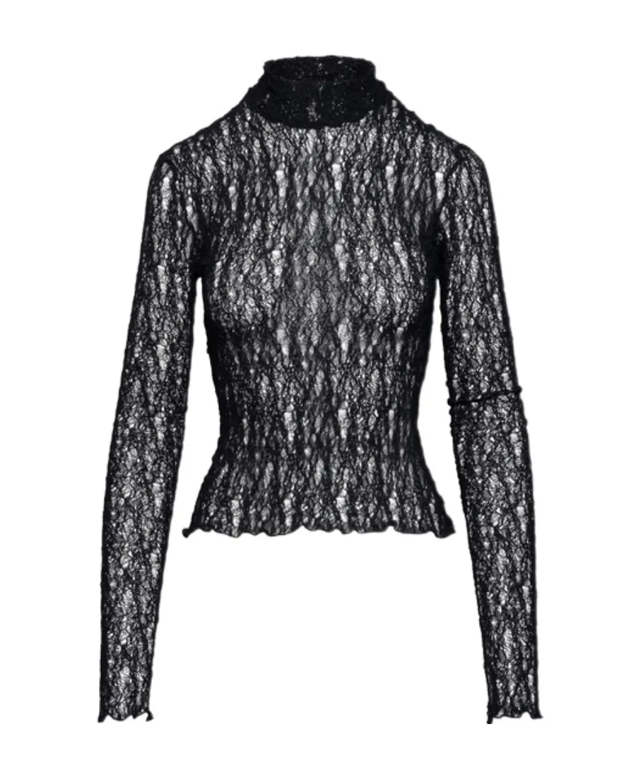 Open-Knit Round-Neck Jumper
