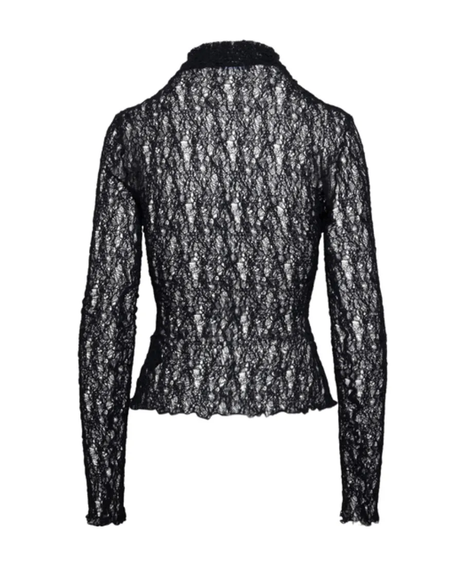Open-Knit Round-Neck Jumper