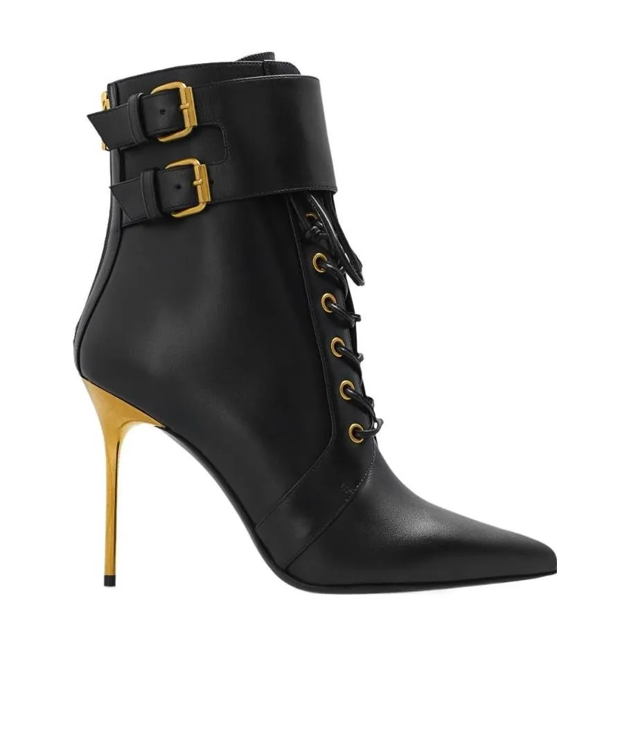Zip-Up Pointed Toe Boots
