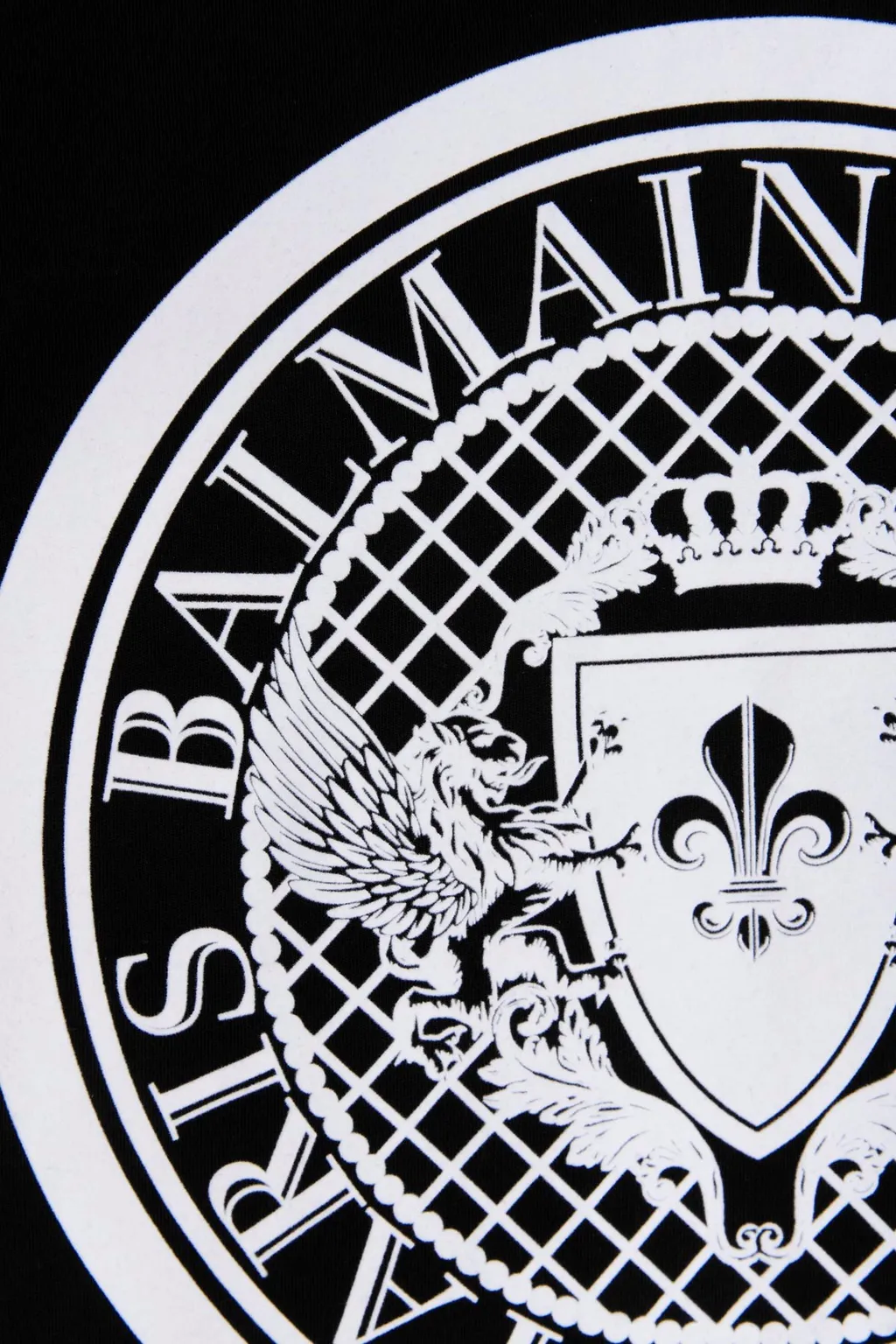 Cotton T-Shirt With Flocked Balmain Medallion