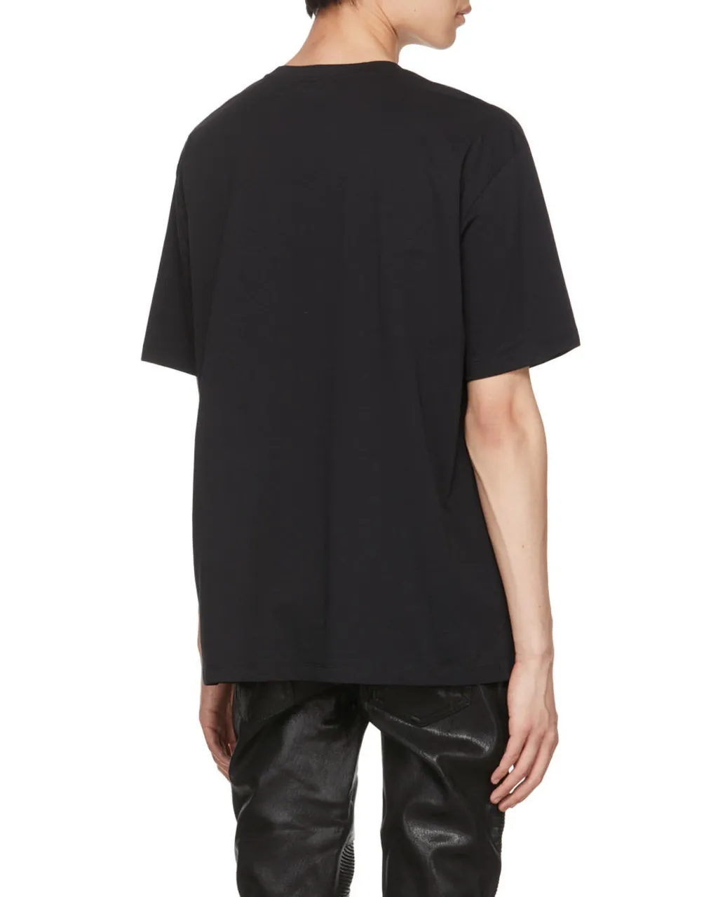 Cotton T-Shirt With Flocked Balmain Medallion