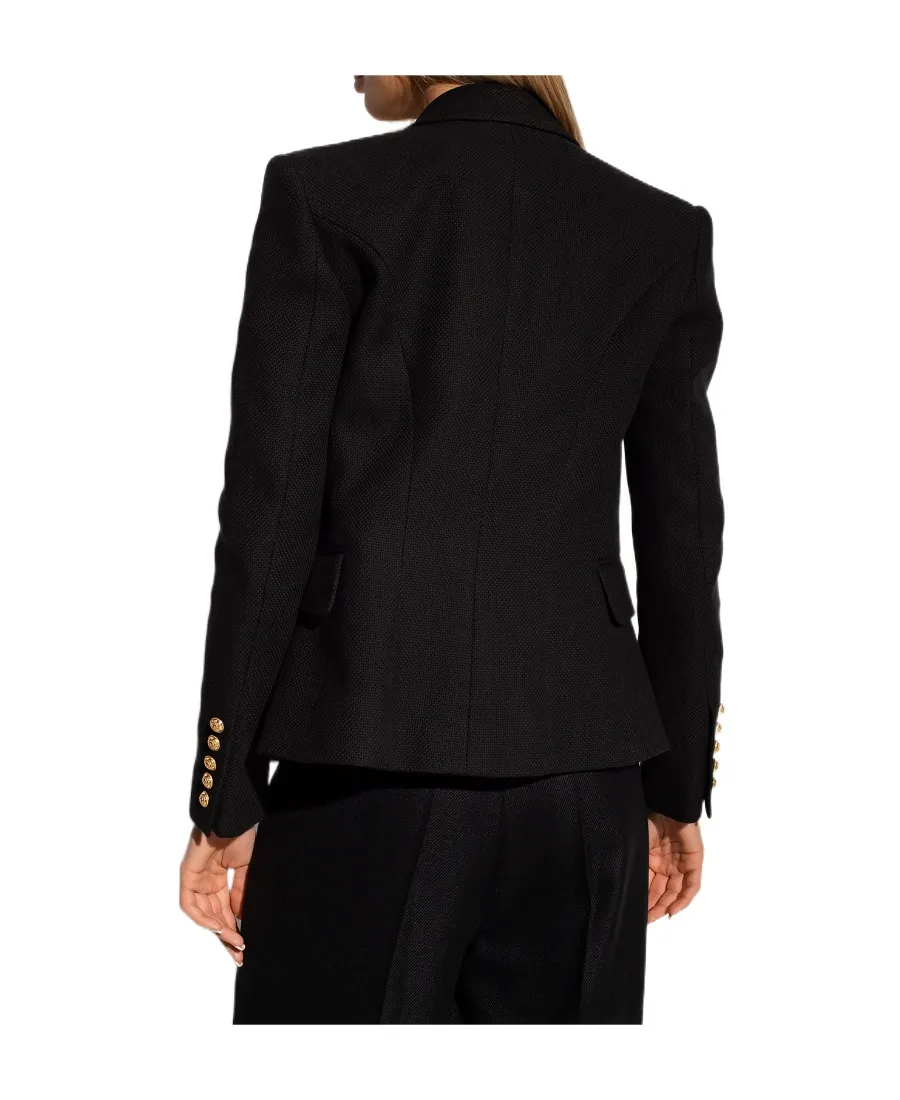 Cotton Piqué Double-Buttoned Jacket