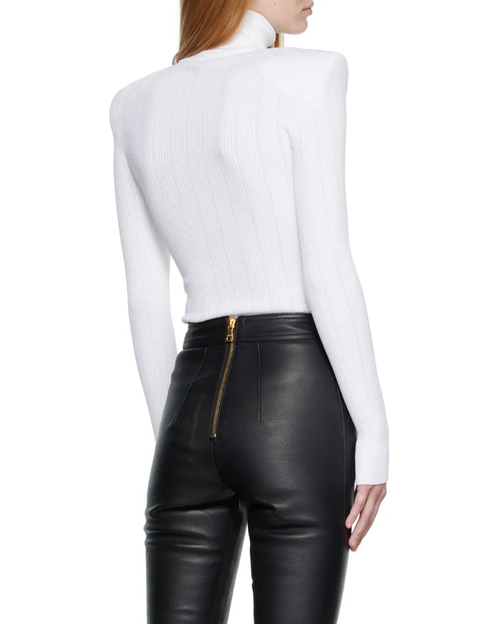 Knit Sweater With Gold-Tone Buttons