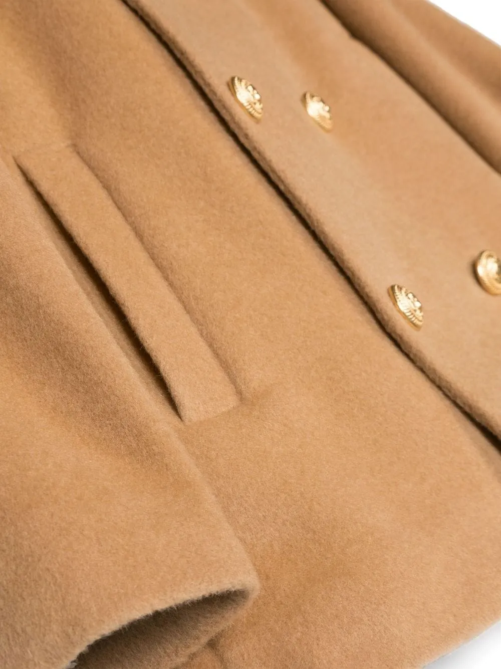 Double-Breasted Long-Sleeved Hooded Coat