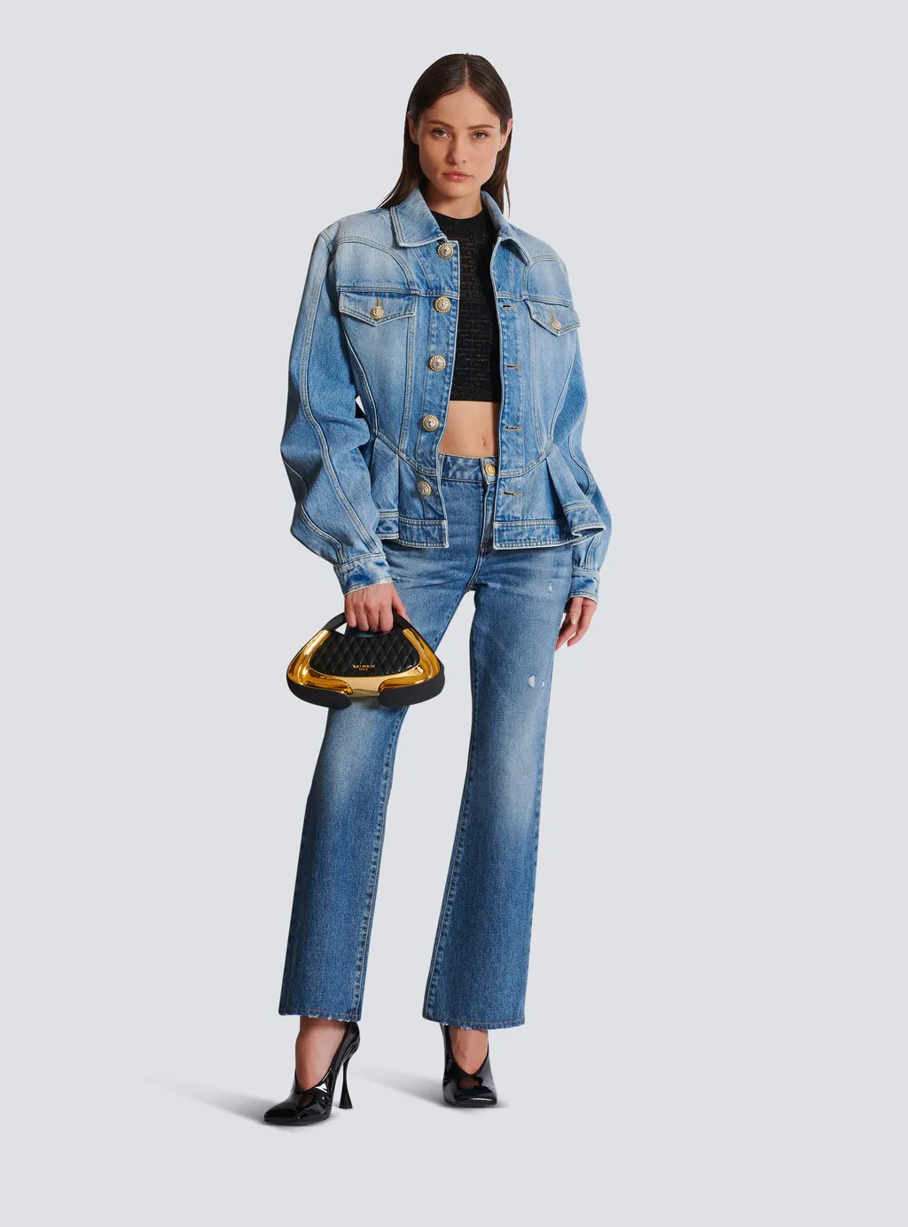 Peplum Denim Jacket