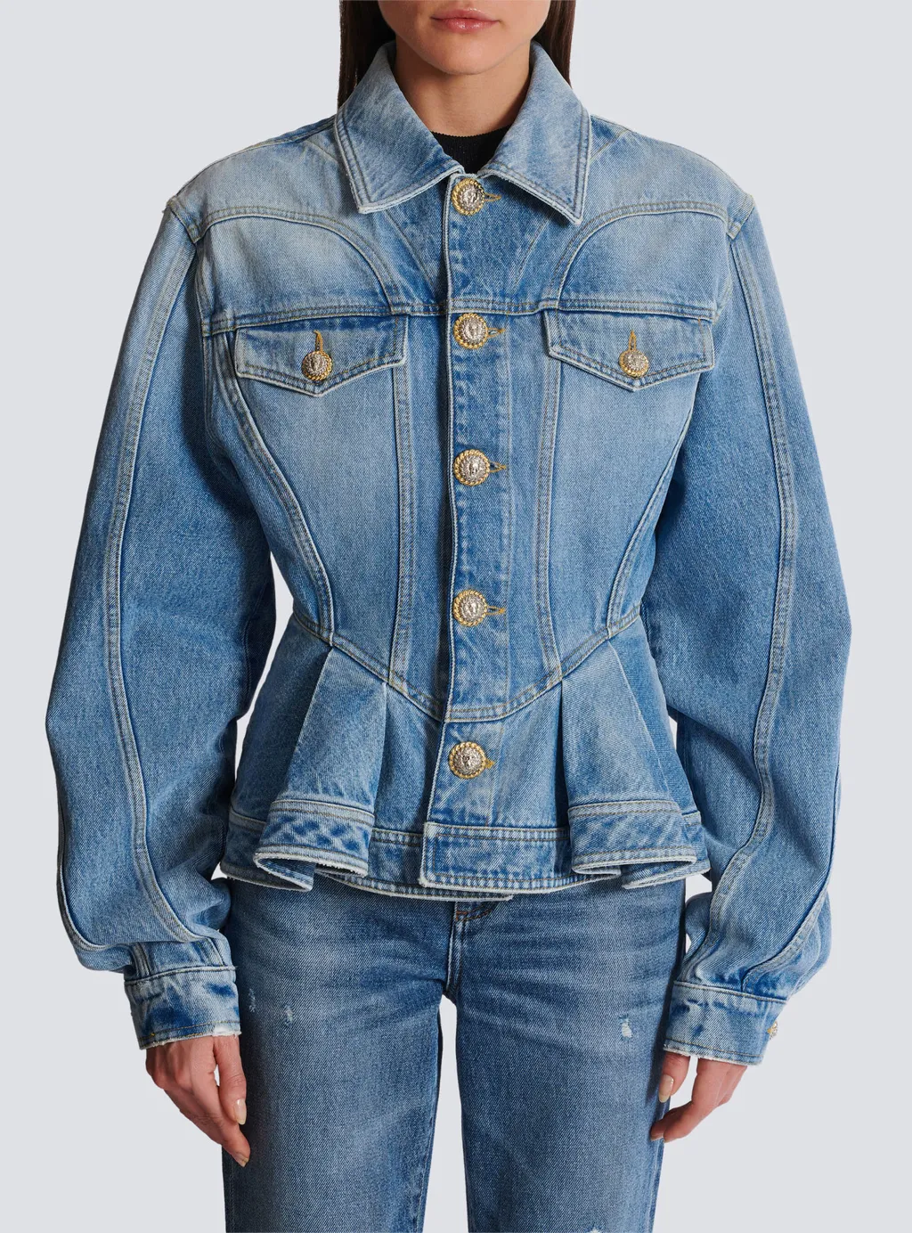 Peplum Denim Jacket