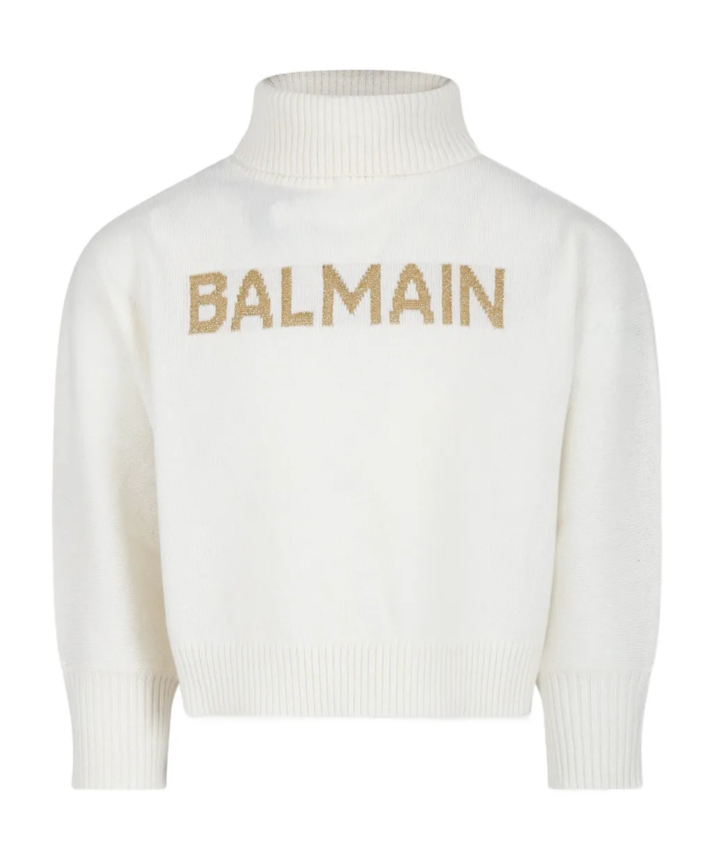 Logo Intarsia Turtleneck Jumper
