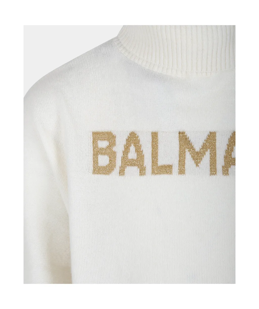 Logo Intarsia Turtleneck Jumper