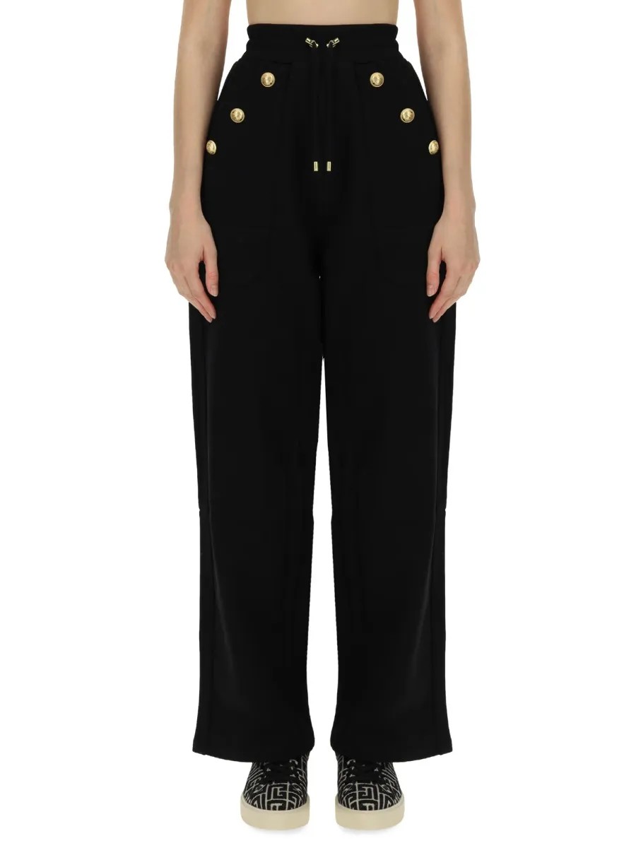 Loose-Fitting Buttoned Joggers