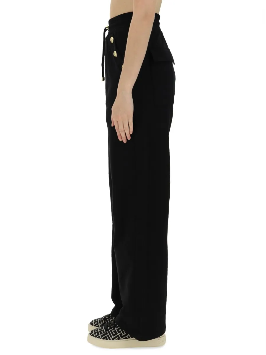 Loose-Fitting Buttoned Joggers