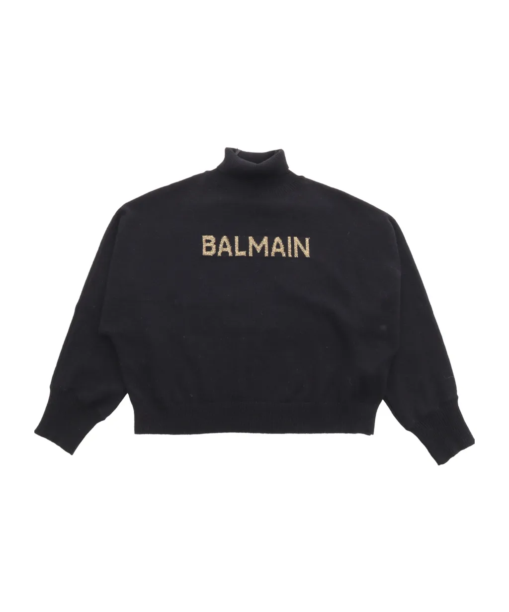 Logo Intarsia Turtleneck Jumper