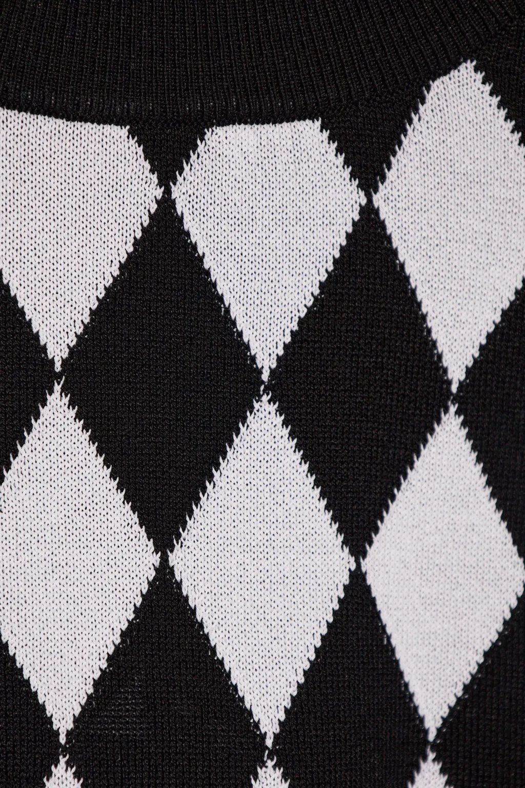 Diamond Intarsia Knit Top