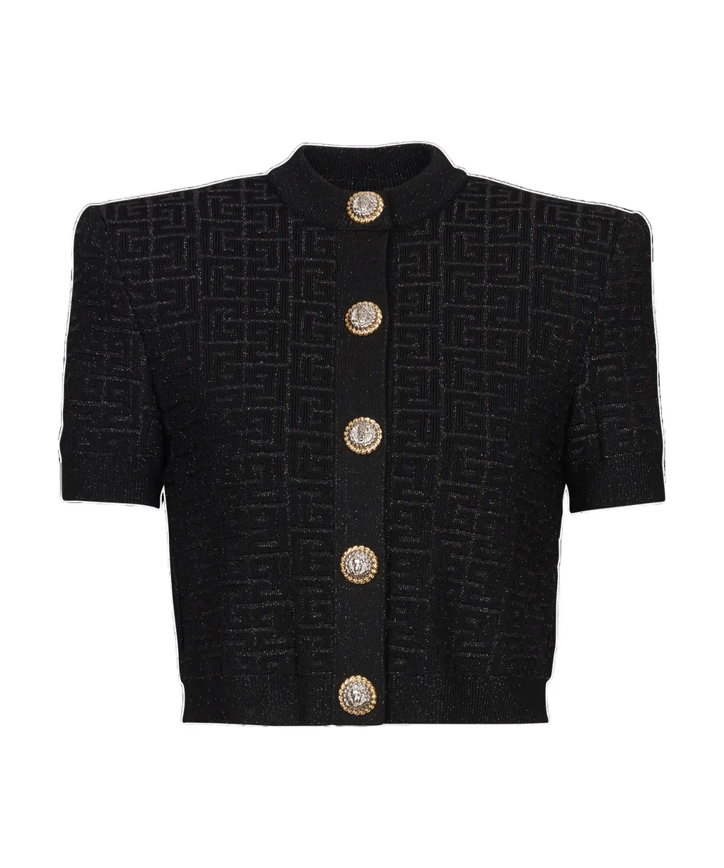 Cropped Buttoned Cardigan