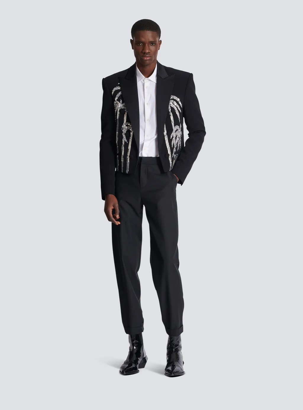 Double Wool Crepe Trousers