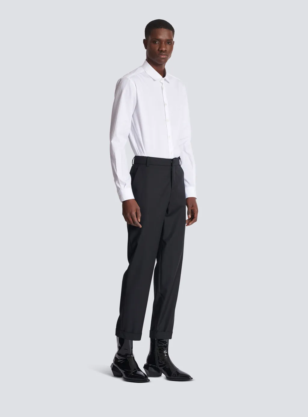 Double Wool Crepe Trousers