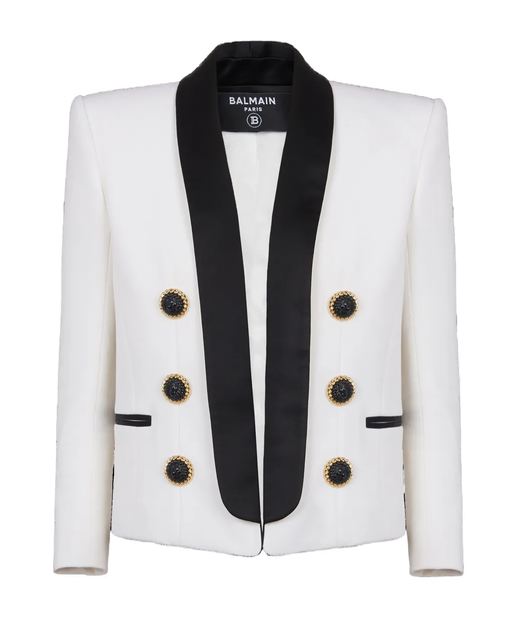 Two-Tone Edge-To-Edge Jacket With 6 Buttons