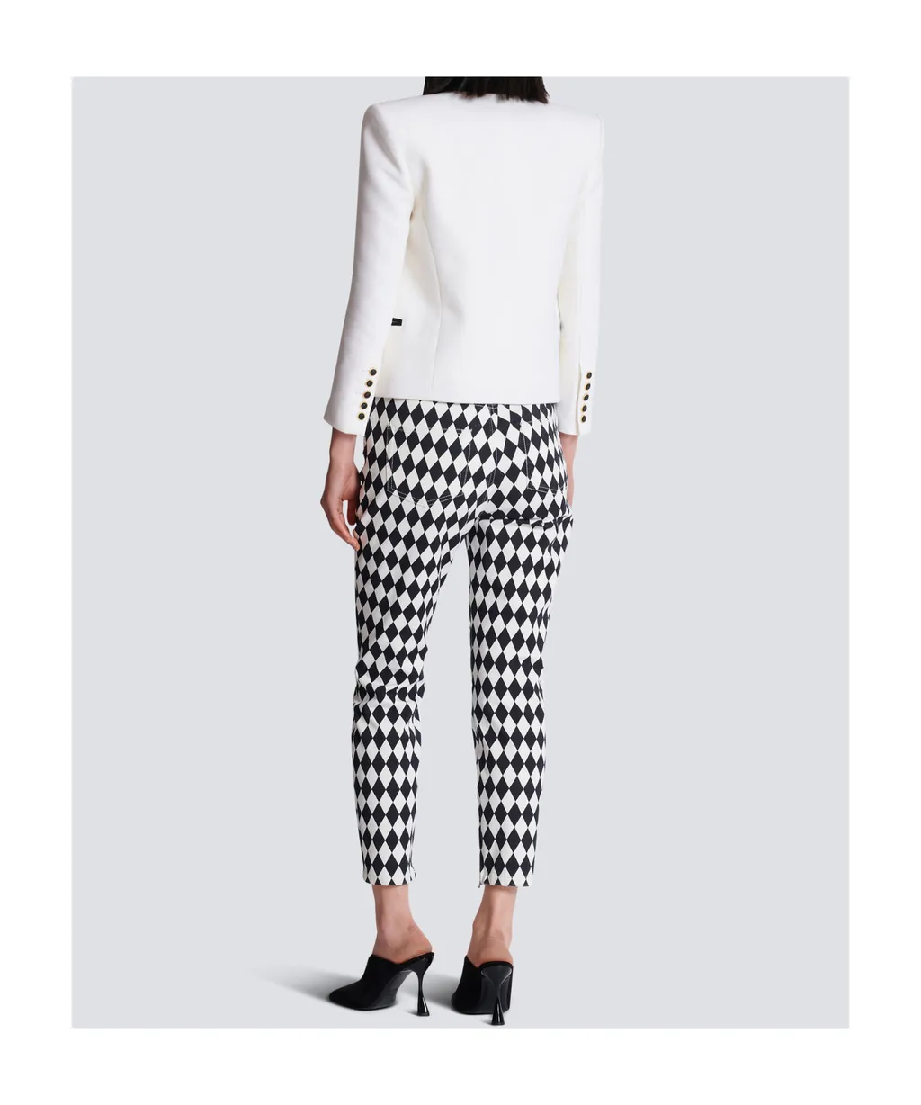 Two-Tone Edge-To-Edge Jacket With 6 Buttons