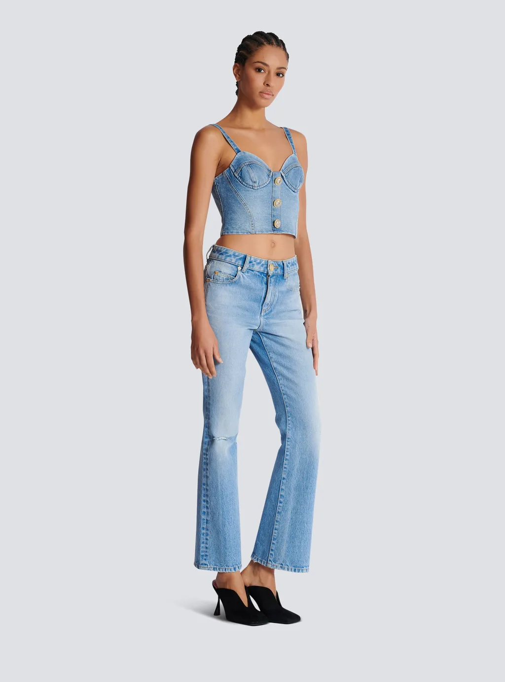 Denim Bustier Top