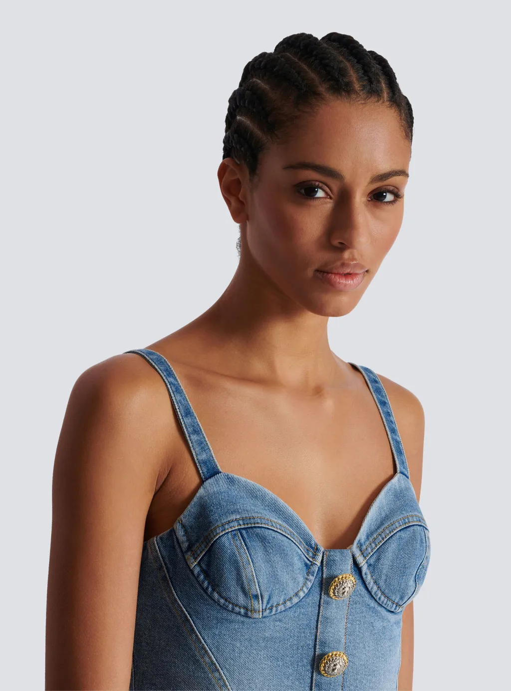 Denim Bustier Top