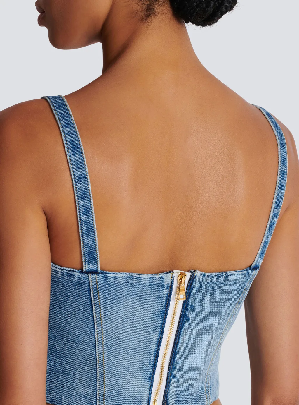 Denim Bustier Top