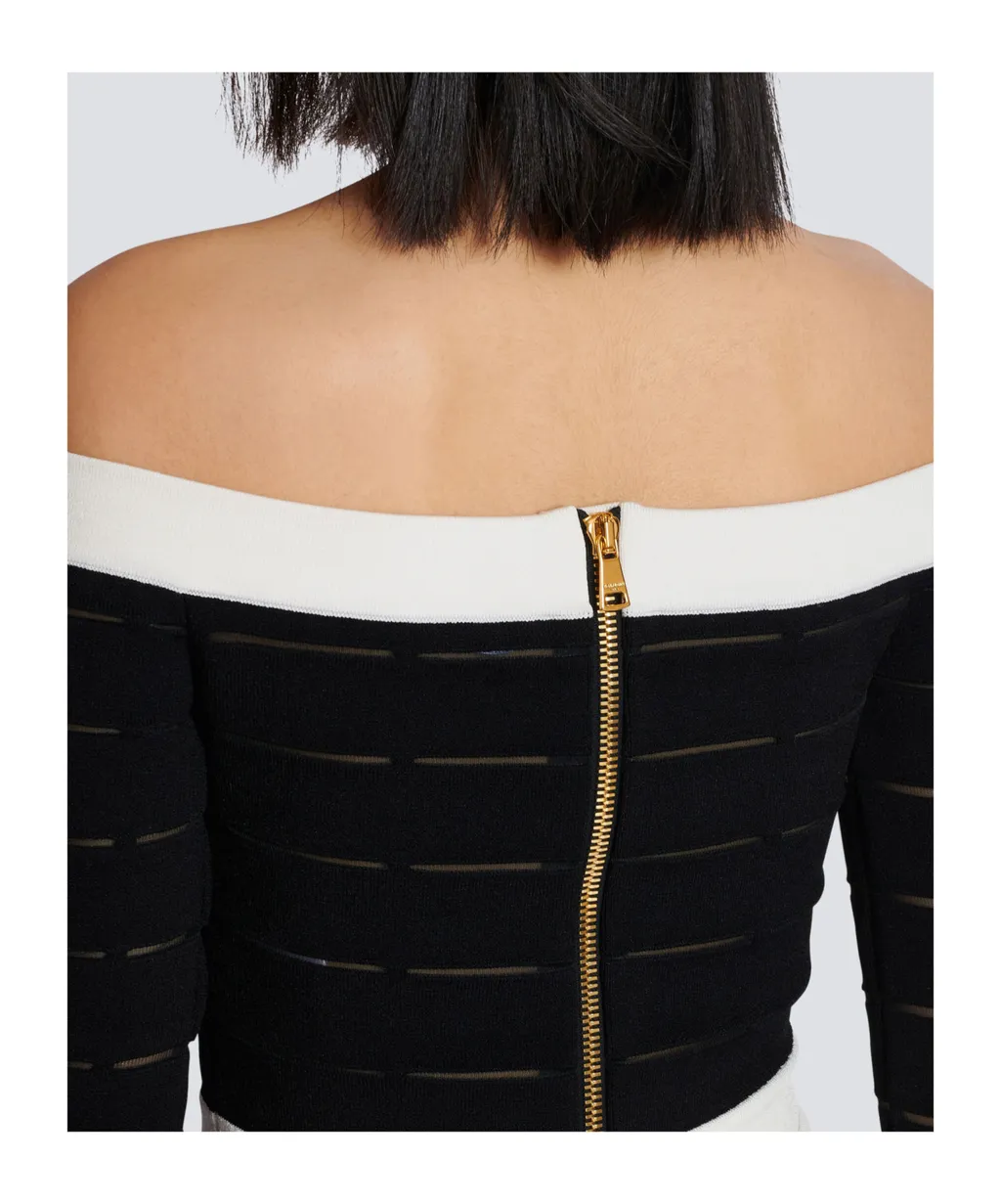 Off-Shoulder Knit Top