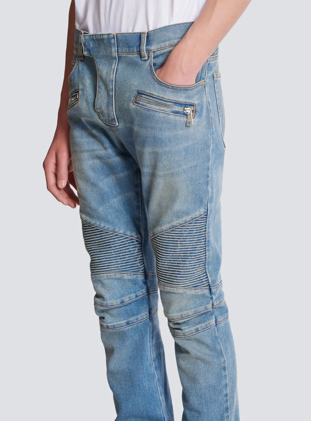 Slim-Fit Biker Jeans