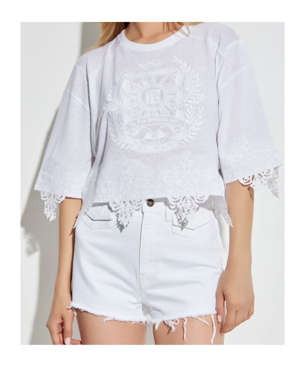 Logo Embroidered Oversize Top