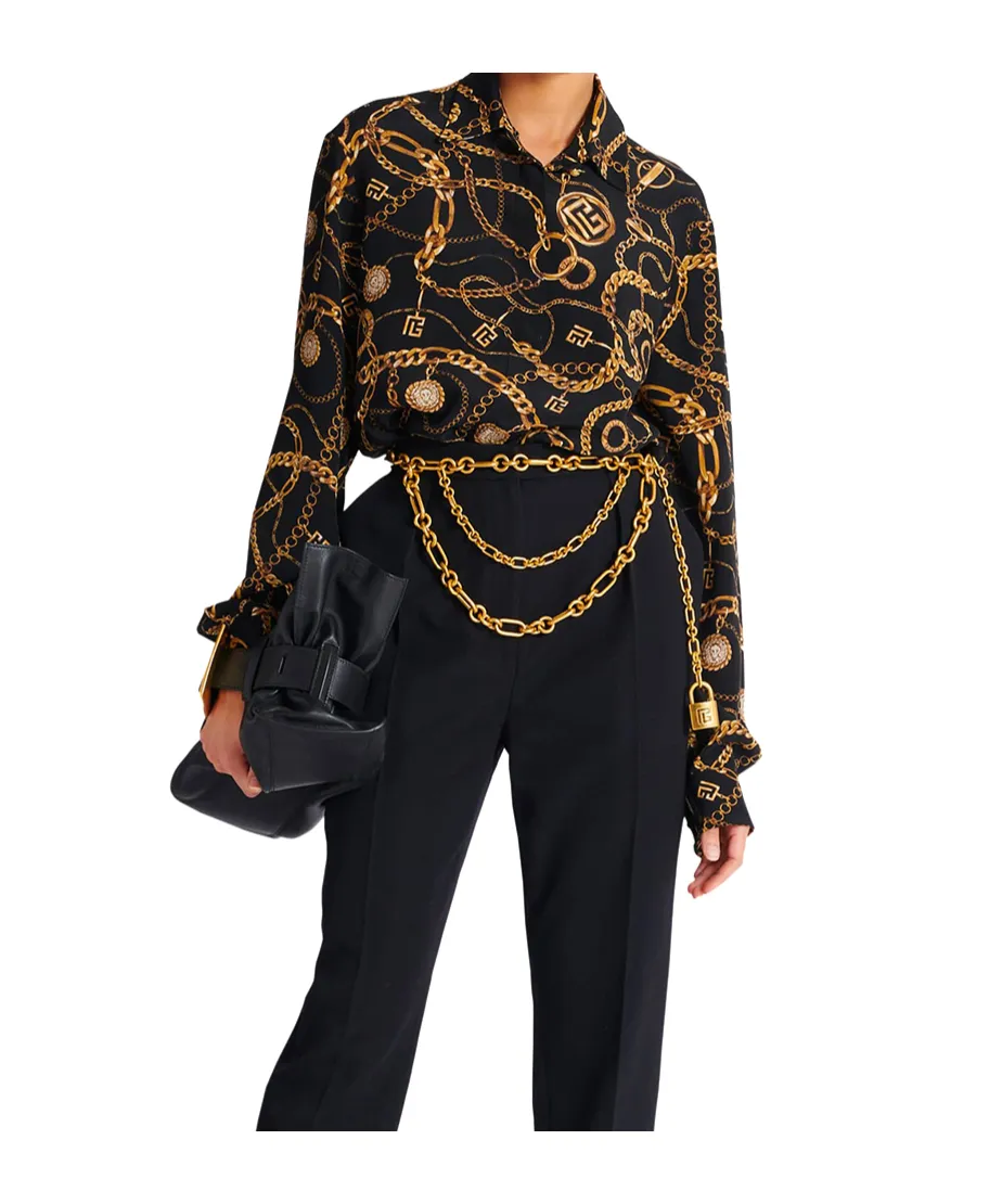 All-Over Graphic Printed Crewneck Shirt