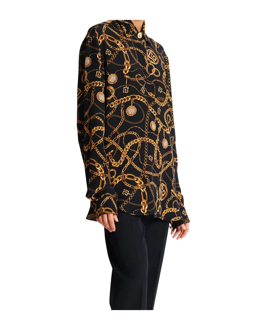 All-Over Graphic Printed Crewneck Shirt