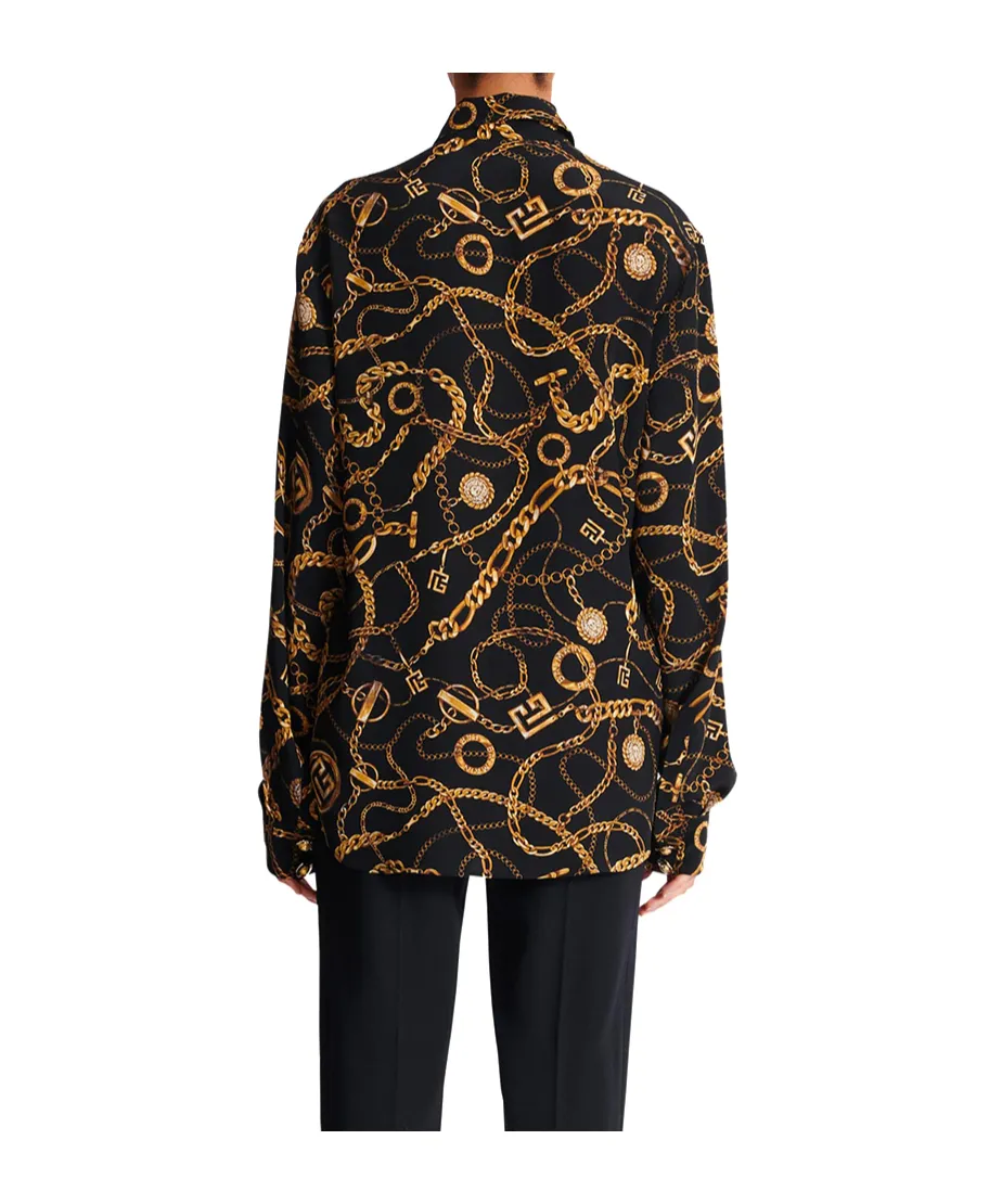 All-Over Graphic Printed Crewneck Shirt