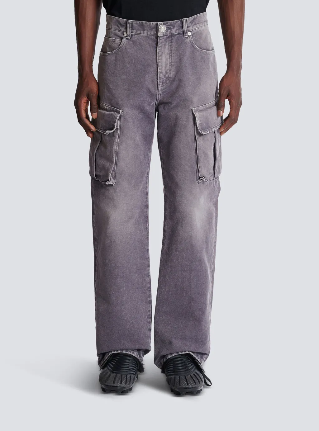 Denim Loose-Fit Cargo Jeans
