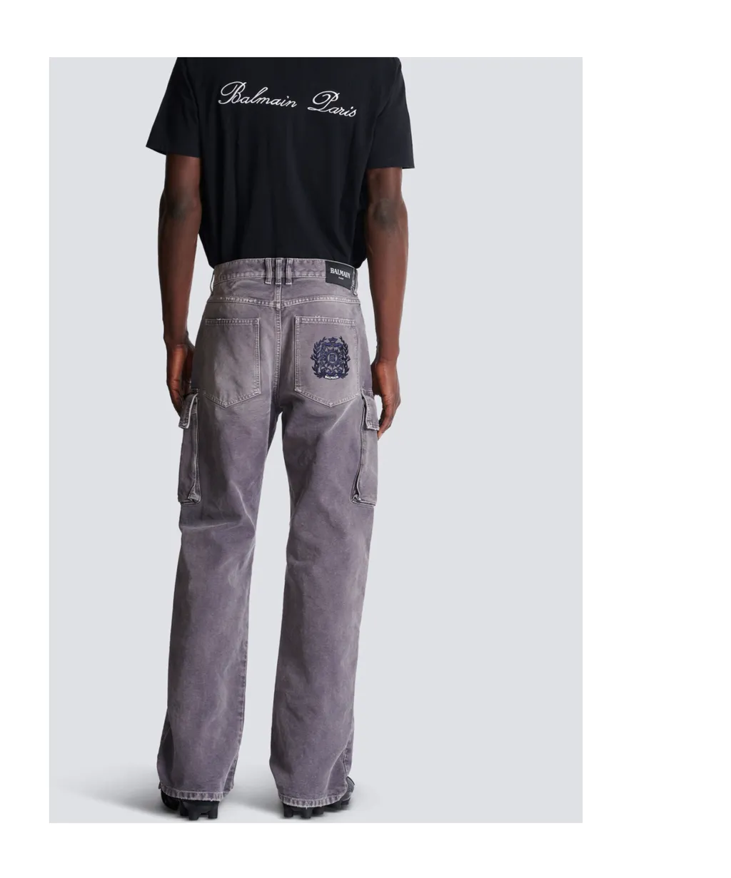 Denim Loose-Fit Cargo Jeans