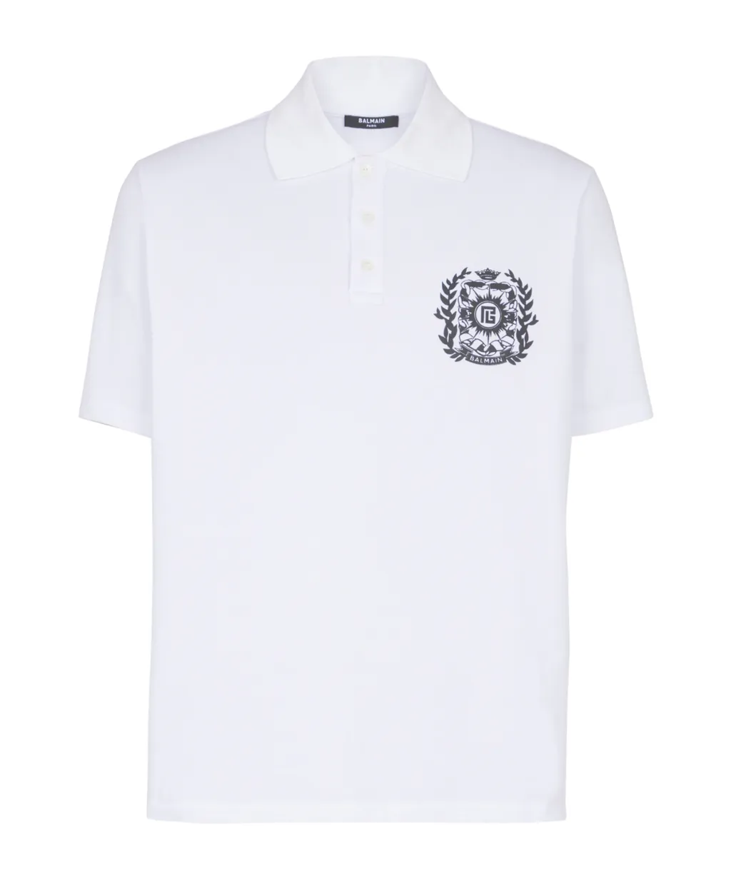 Cotton Polo Shirt With ÉCusson Print