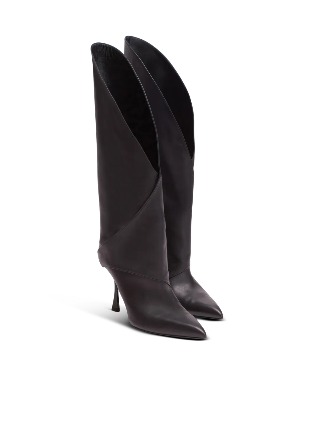 Twist Heeled Leather Boots