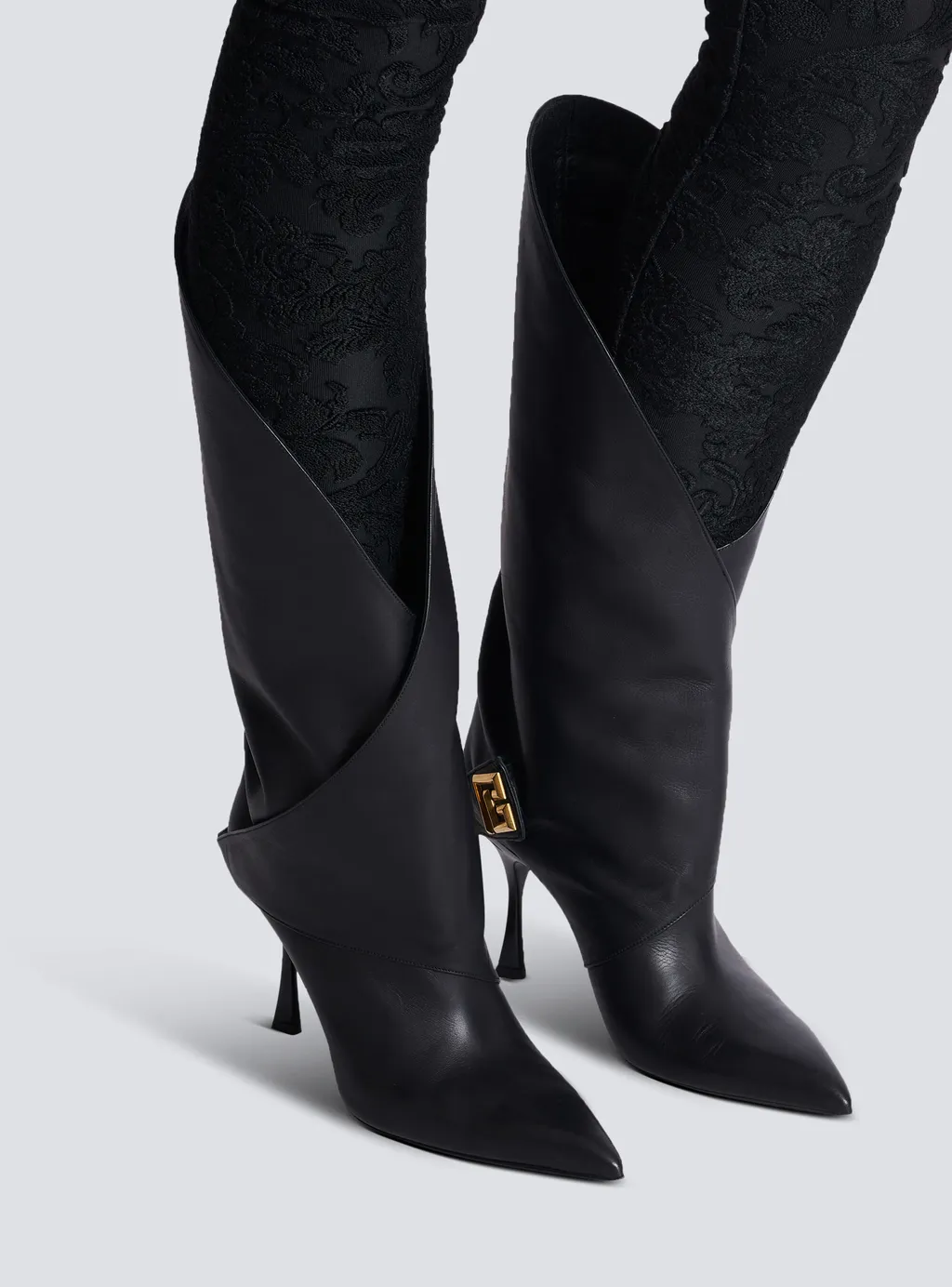 Twist Heeled Leather Boots