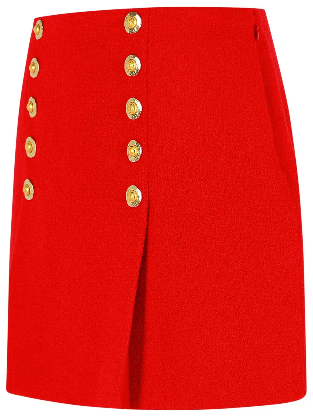 Button Embellished Mini Skirt