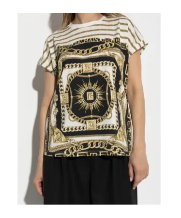 Printed Crewneck Top