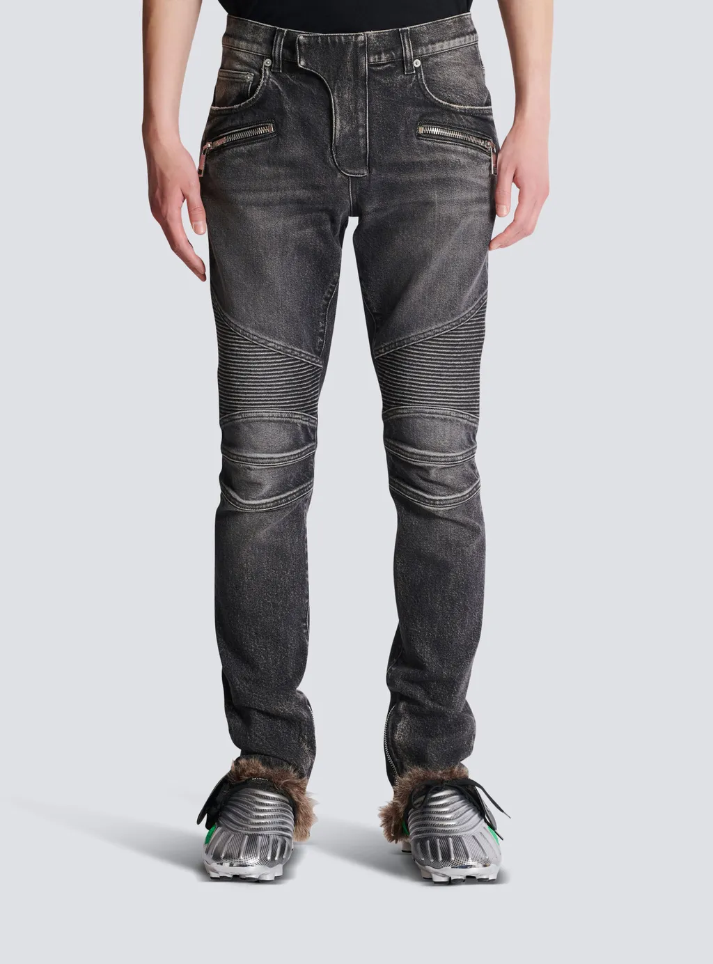 Slim-Fit Biker Jeans