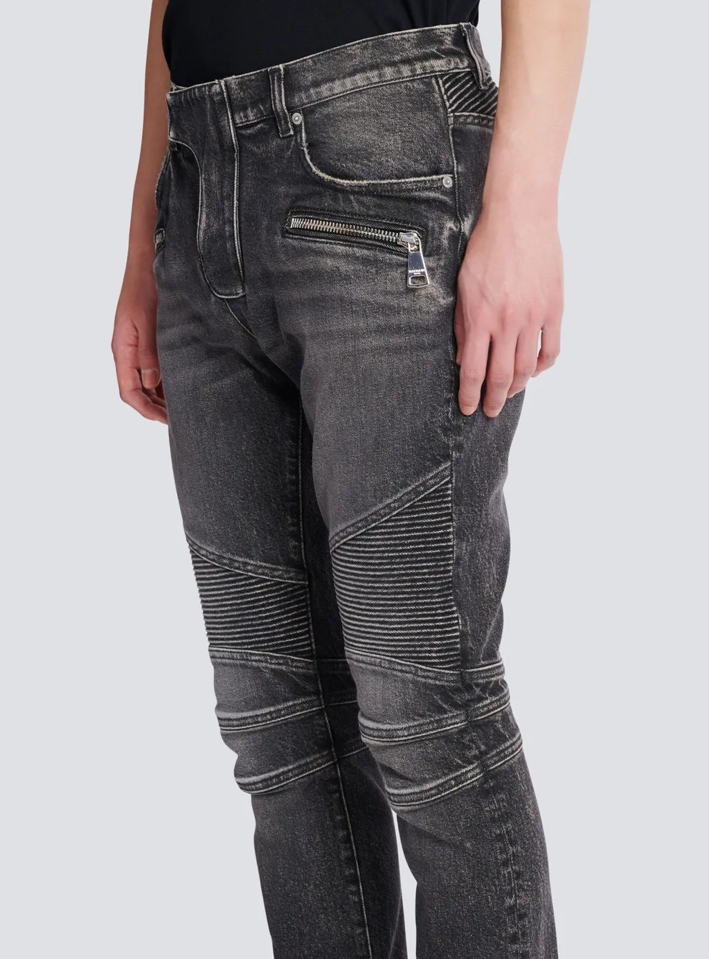 Slim-Fit Biker Jeans