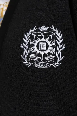 EmblÈMe-Embroidered Knit Cardigan
