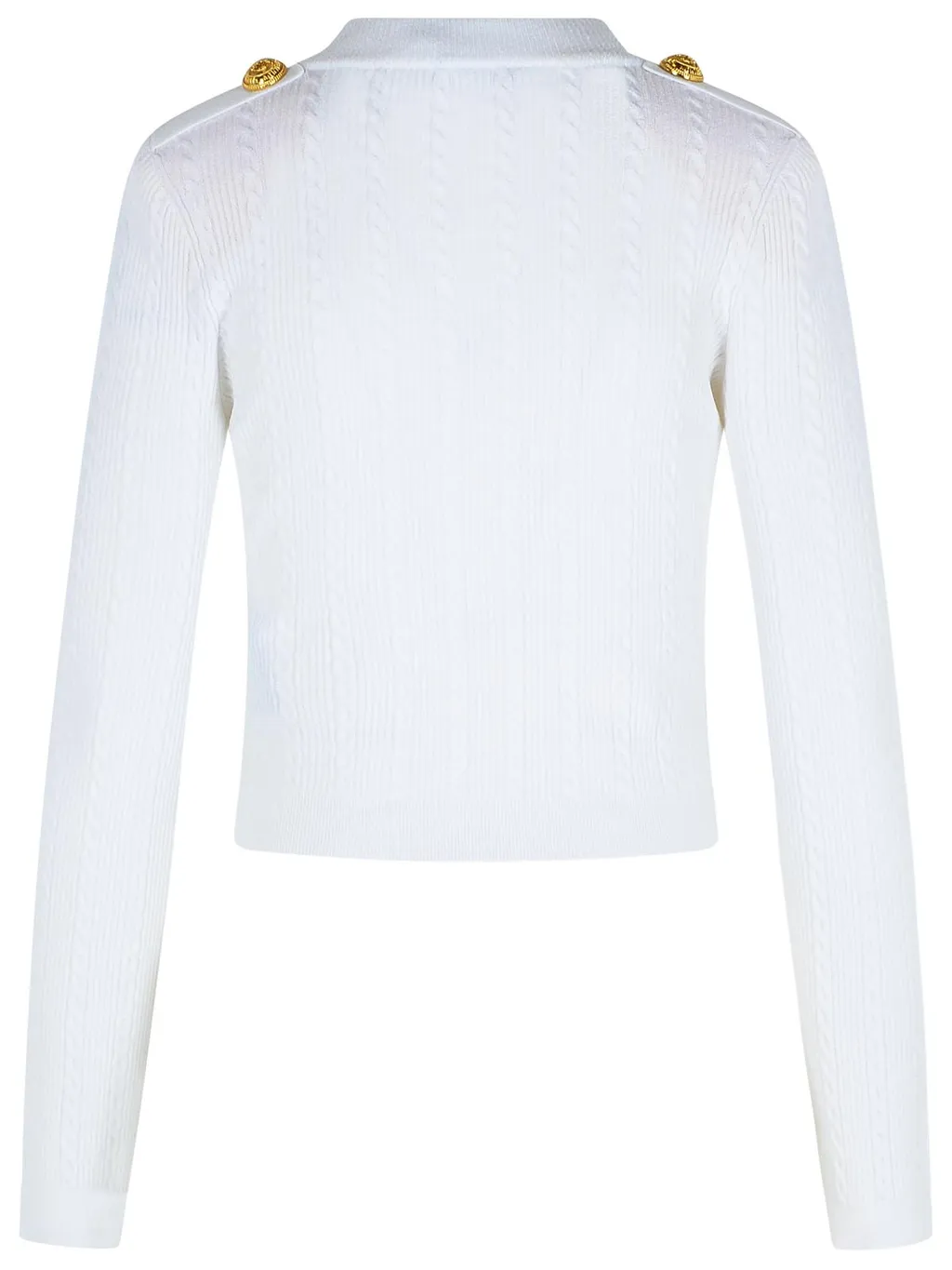 Long-Sleeved Cable-Knit Cardigan