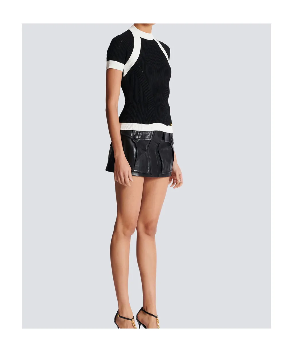 Short-Sleeved Knit Top