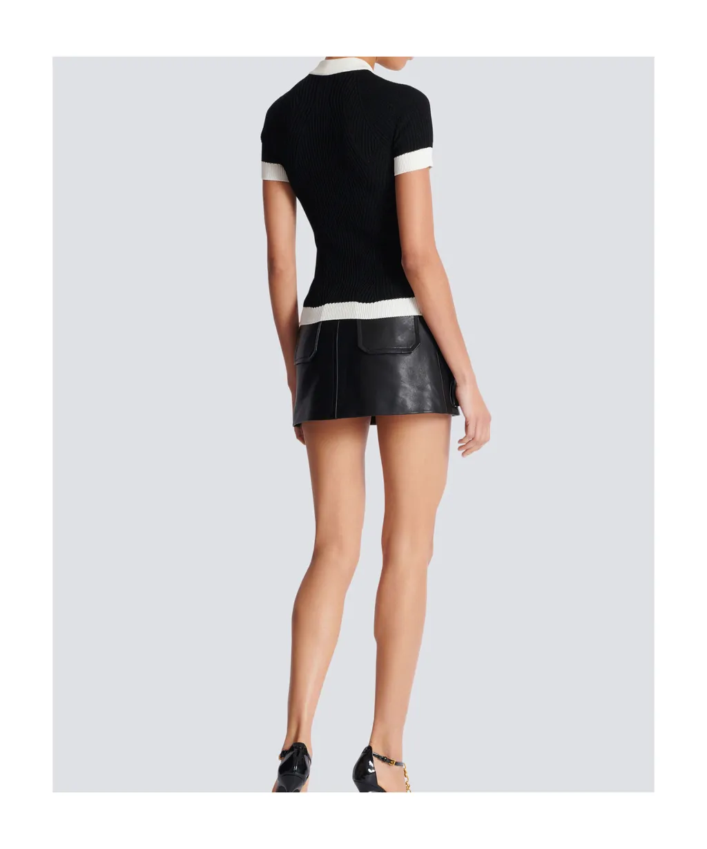 Short-Sleeved Knit Top