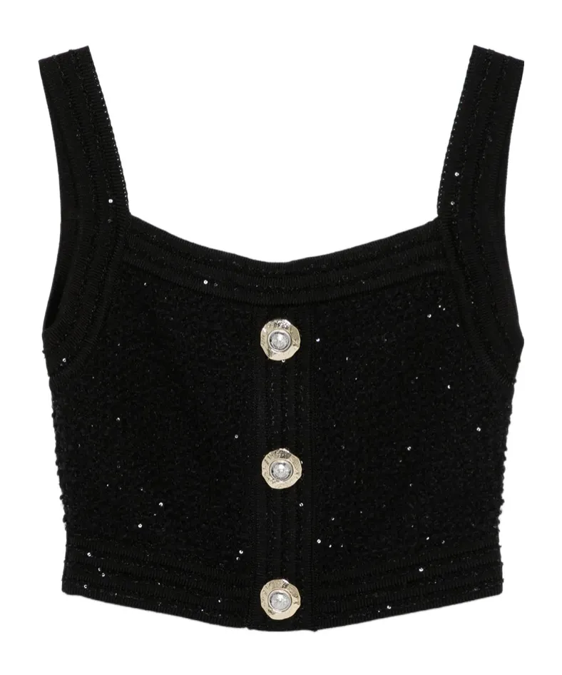 Tweed Cropped Top