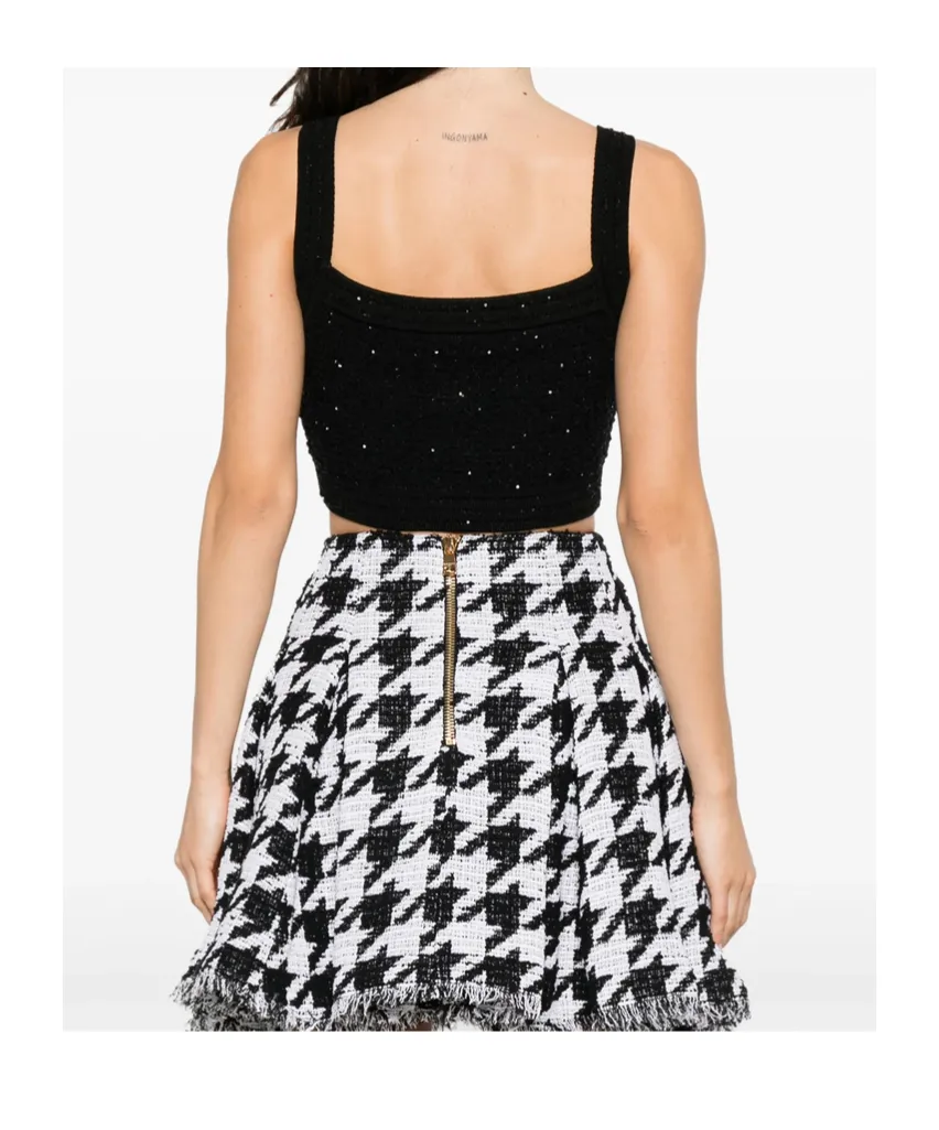 Tweed Cropped Top