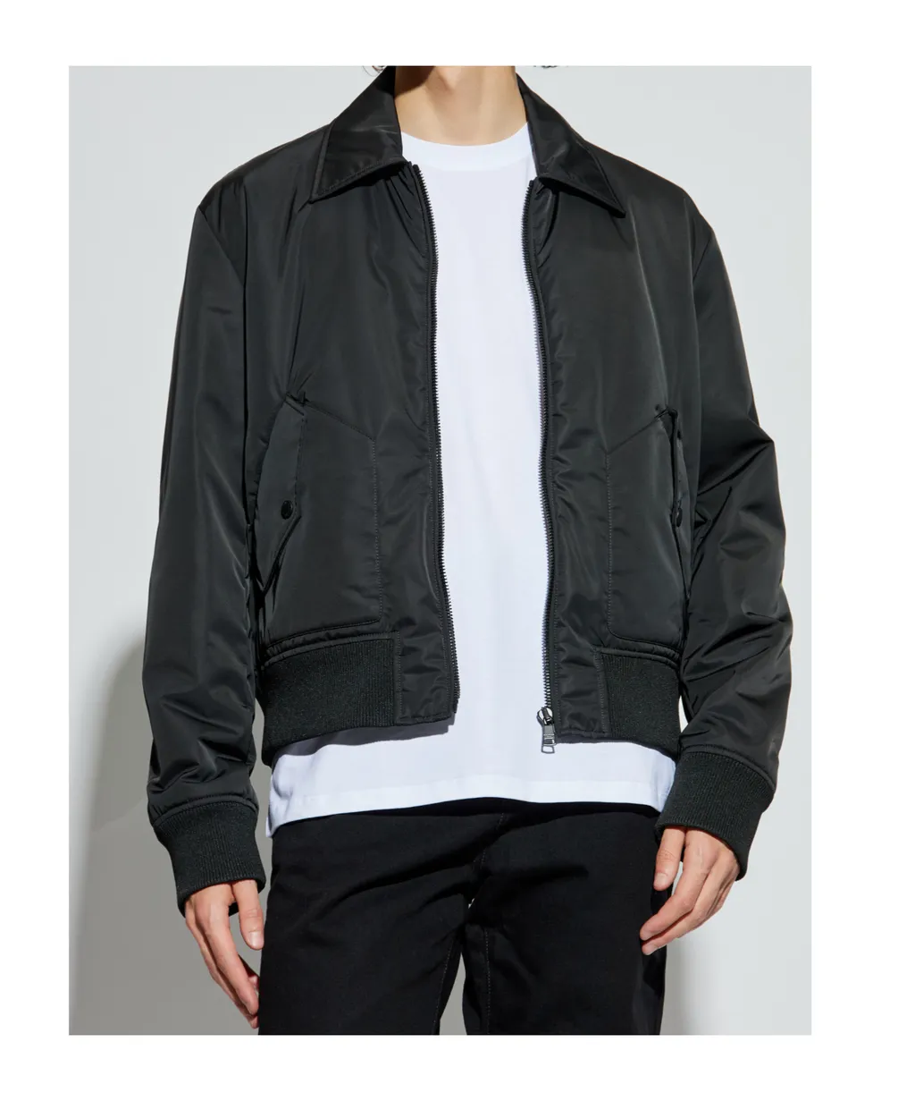 Logo Printed Bomber Jacket
