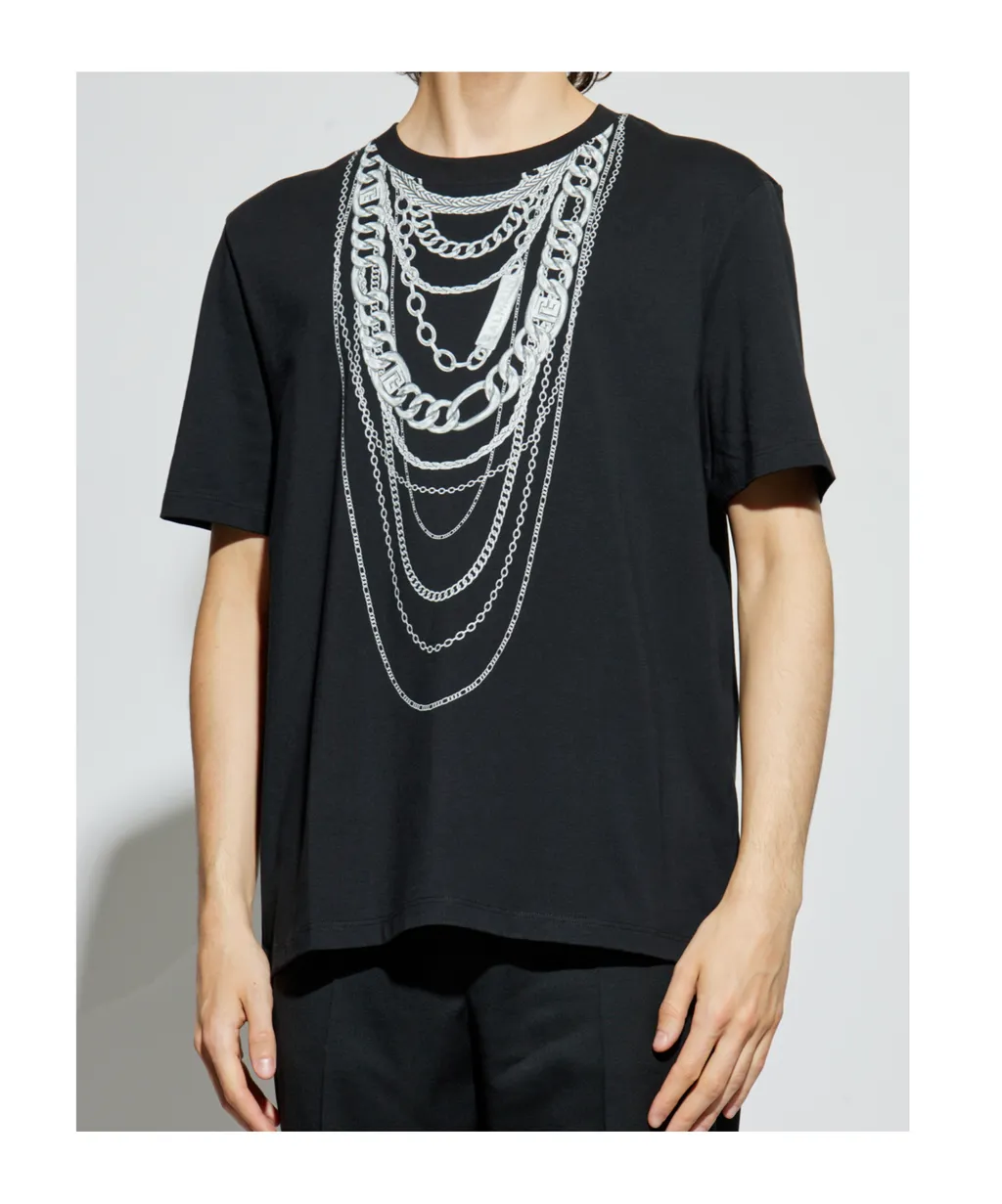 Detail Printed Short-Sleeved T-Shirt