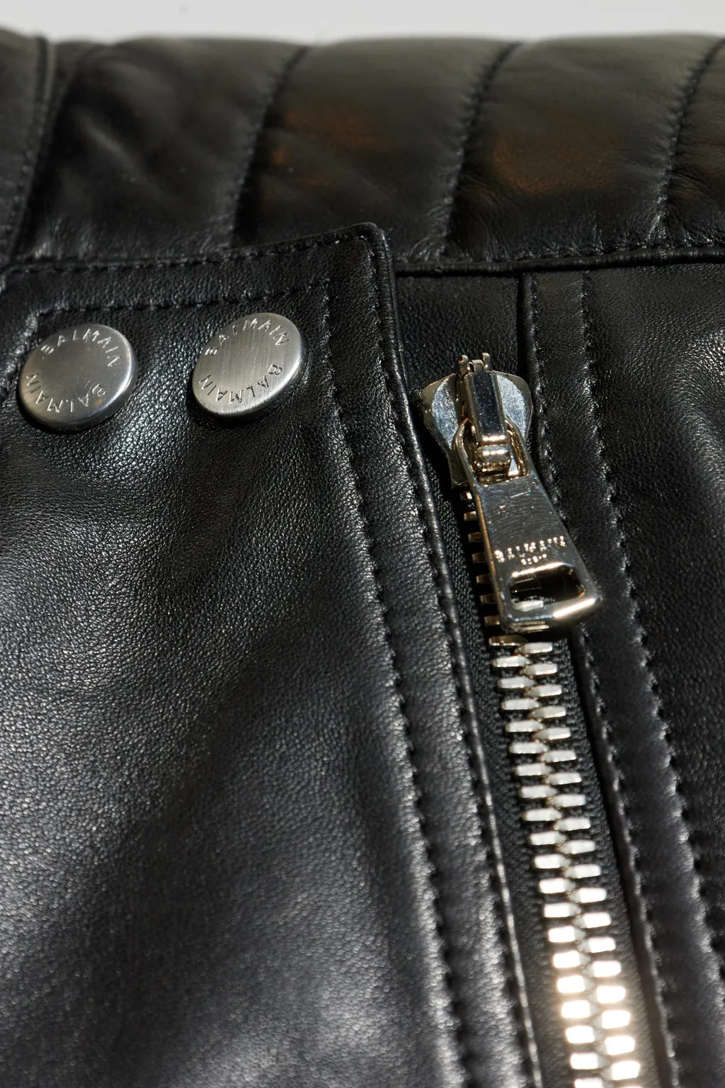 High-Neck Leather Jacket