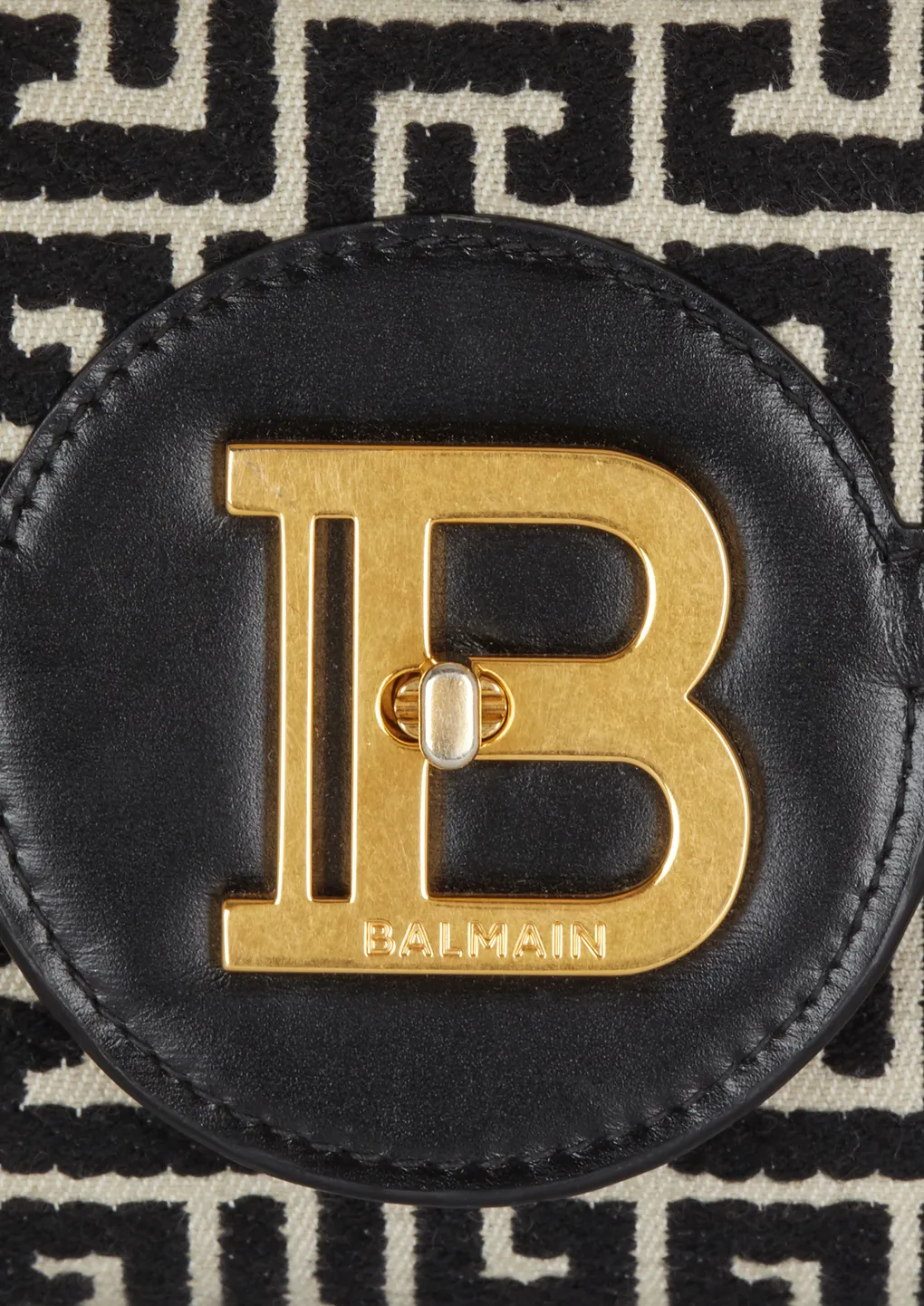 B-Buzz Pouch 23 In Monogrammed Jacquard Canvas And Leather